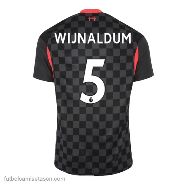 Camiseta Liverpool NO.5 Wijnaldum 3ª 2020/21 Negro